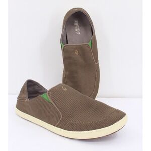 Olukai Mens Nohea Mesh Size 12 / EU 45 Slip On shoes Brown loafers